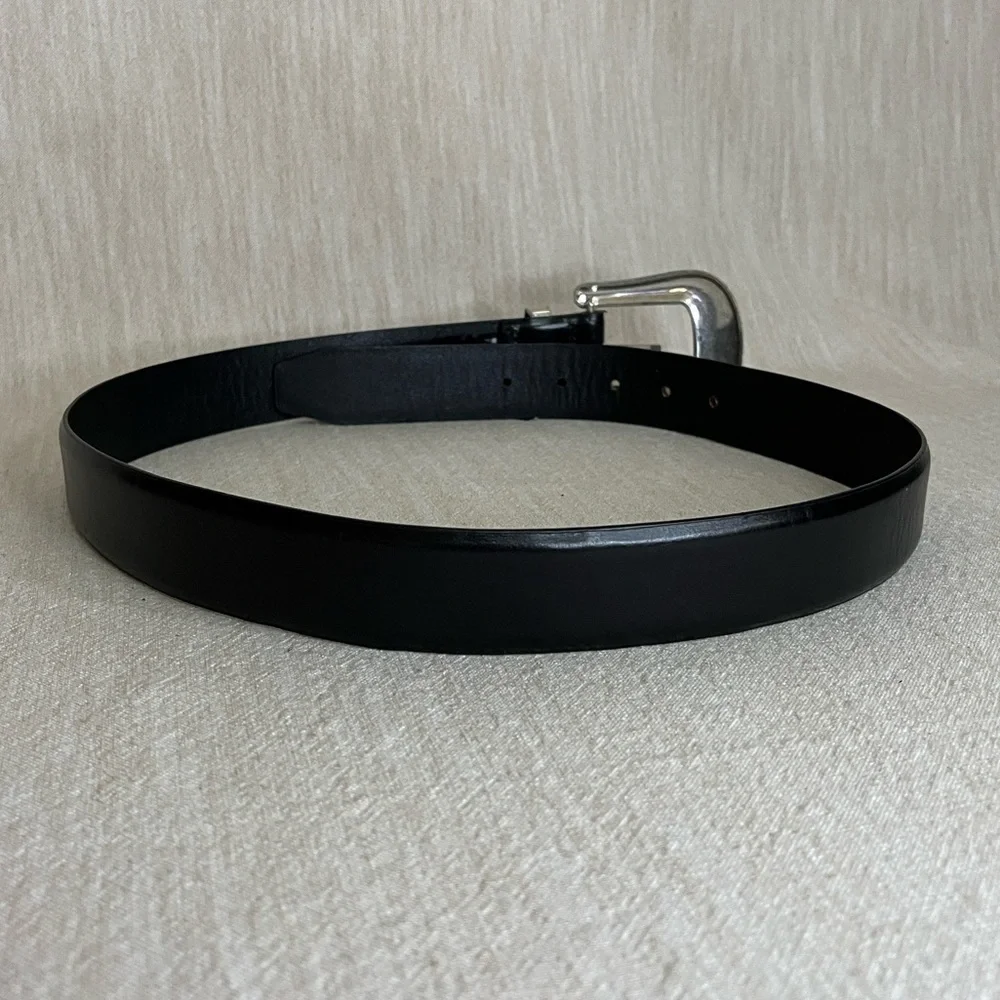 Zara Black Leather Belt Size 85 - Picture 6 of 14